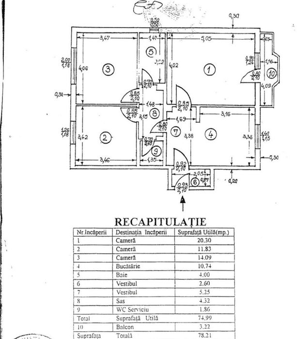 3 Camere | Mall Vitan | Metrou Timpuri Noi | Nerva Traian -Mobilat