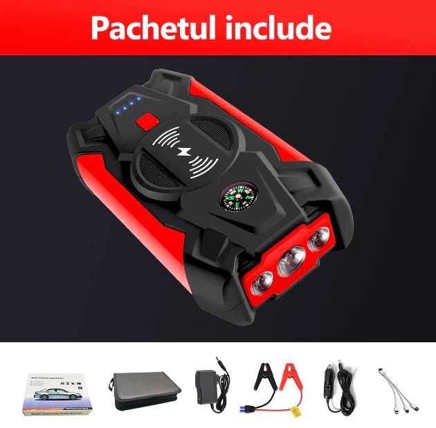 Starter auto pentru motor benzina/diesel, 28000mAh