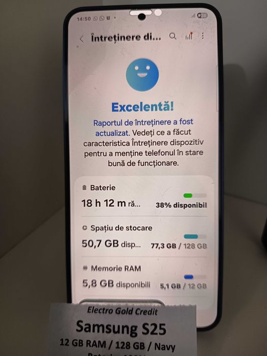 Samsung S25 5G 12GB RAM/128GB/Navy/Bateria 100% ID10030