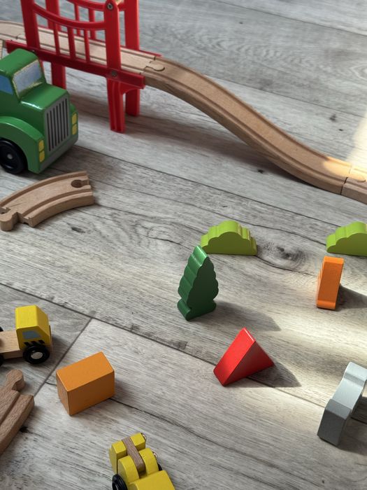 Паровозик конструктор деревянный машинки