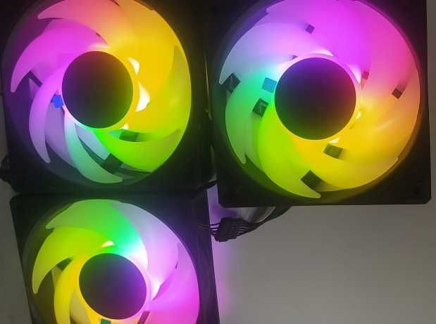 Комплект ARGB вентиляторов для корпуса пк.