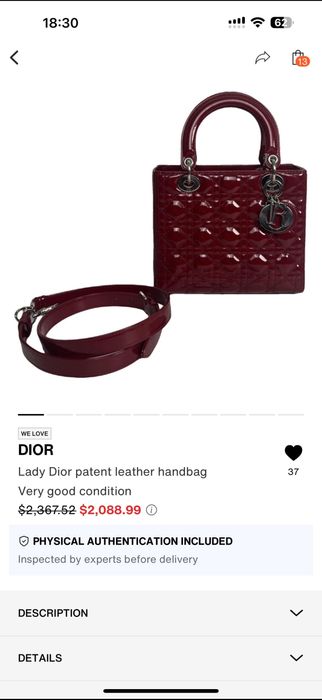 Сумка Lady Dior оригинал