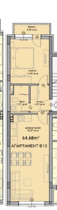 Продава се Двустаен апартамент в Бургас, Славейков - 65 кв.м за 1039 €/кв.м - Снимка #1