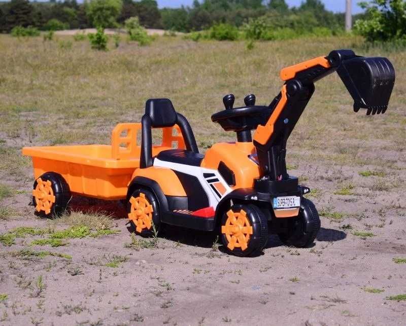 Mini excavator Kinderauto BJXZ219B 35W 6V, cupa electrica si RC Yellow