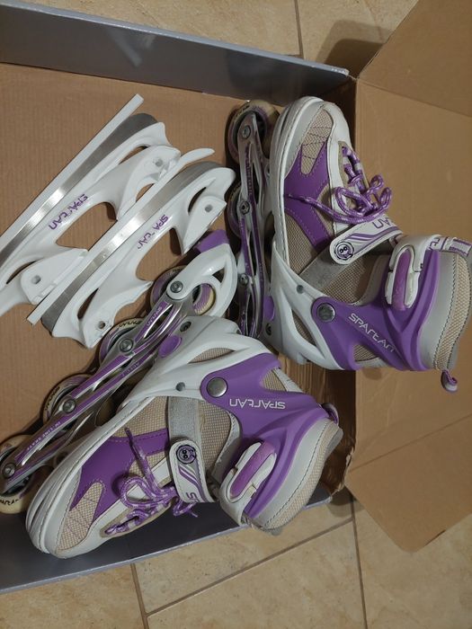 Role și patine 2 în 1 reglabile 34-37