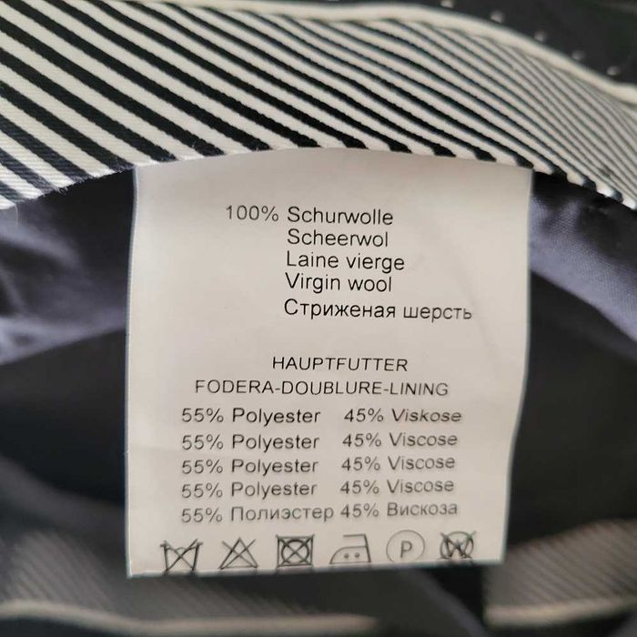 Pantaloni bărbați Barutti gri 100% lână virgină L-XL noi