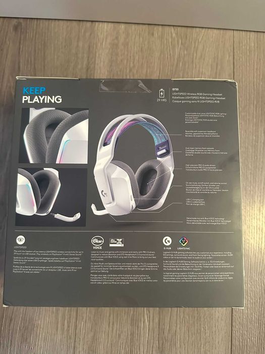 НОВИ НАМАЛЕНИ Безжични слушалки Logitech G733 Wireless  цвят Бял