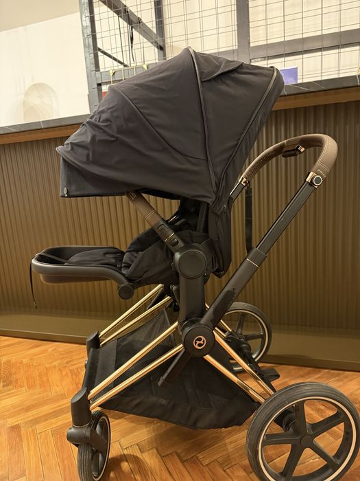 Carucior Cybex Priam Platinum - Rose Gold + Black