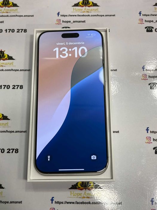 Hope Amanet P13 / iPhone 16 Pro Max / 256 GB / Natural Titanium