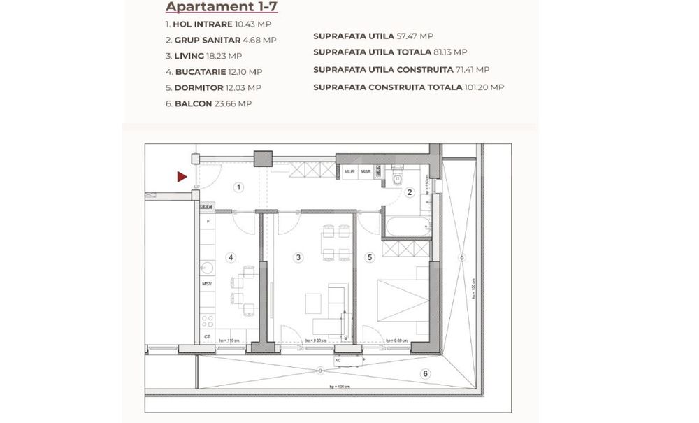 Apartament 2 camere, 81.13 mp, ansamblu 0% Comision Achizitie, Calea S — fotografia 2