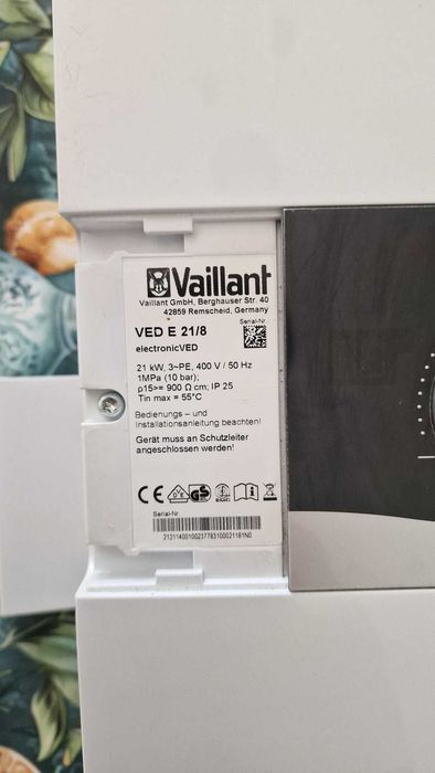 Vaillant electronicVED VED E 21/8 – 21 kW, 400V, trifazic