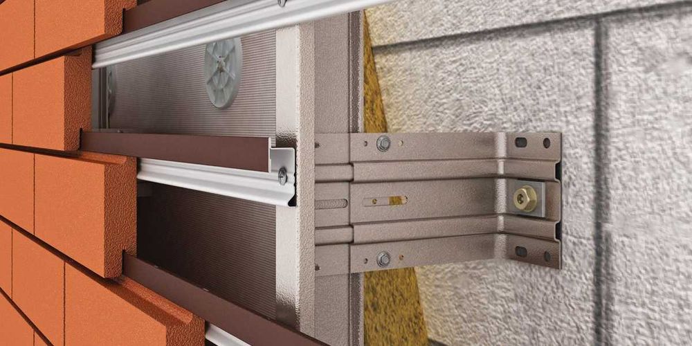 Кронштейны, Кляммера и Профиля для сухой монтаж фасада