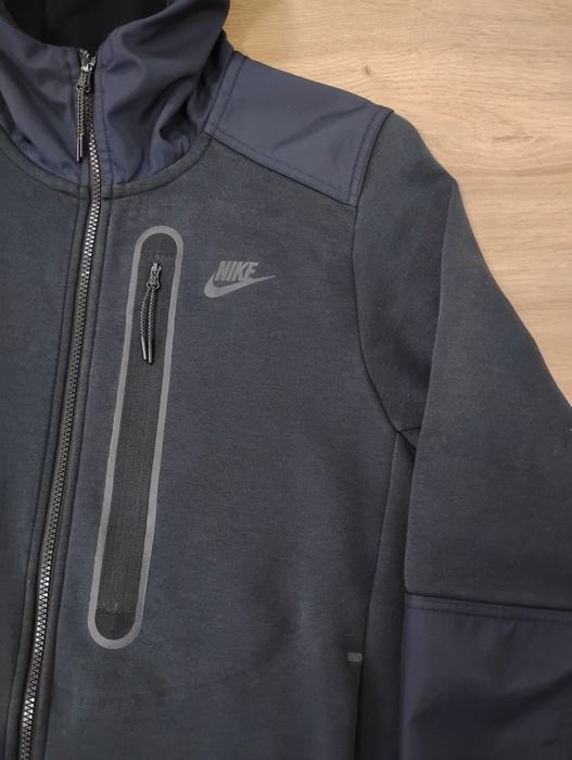 Nike Tech Sportswear Softshell Fleece Overlay Full-Zip Men's Jacket Black/Bleumarin
