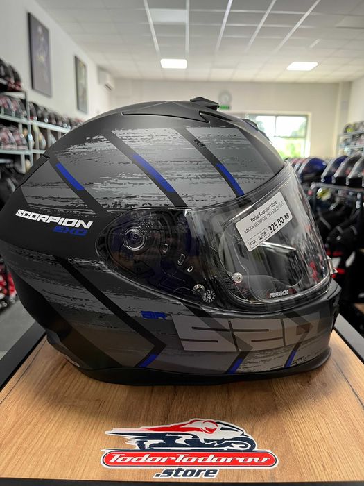 Мото Каска SCORPION EXO-520 EVO AIR Маha Blue ,очила,L 59-60,очила