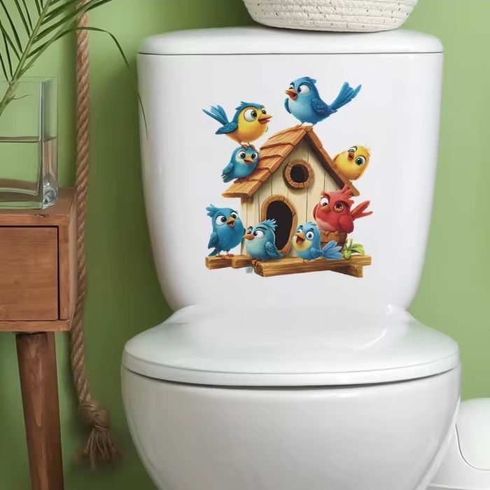 Стикер "Cartoon bird house"