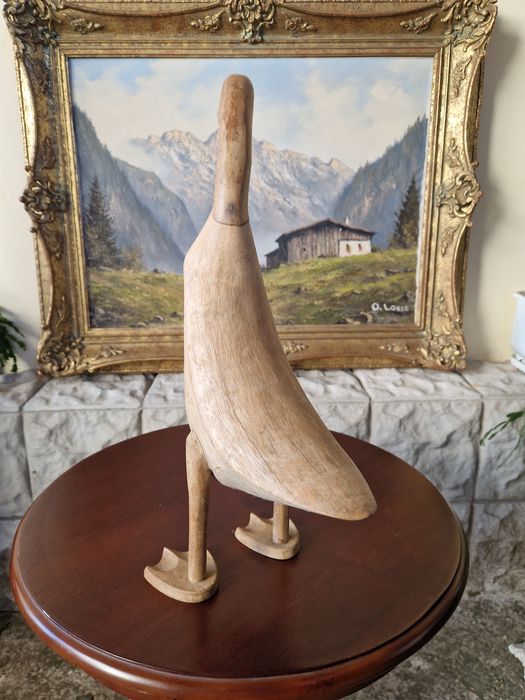 Чифт страхотни антикварни английски дървени фигури статуетки