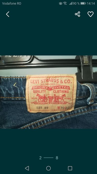 Blugi dama originali Levi 's Strauss adusi din London