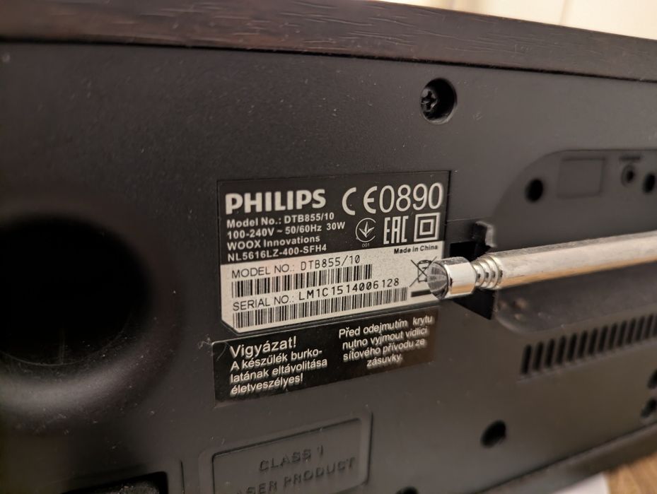 Radio digital philips dtb855 10 cu Bluetooth, USB, cd si dock iphone/ipad
