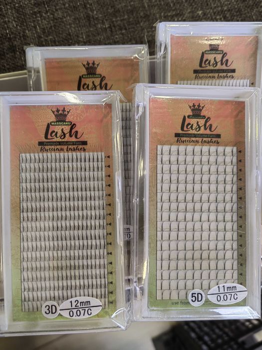 Мигли снопчета 3D и 5D единични и 3Д,4Д,5Д и 6Д микс размери