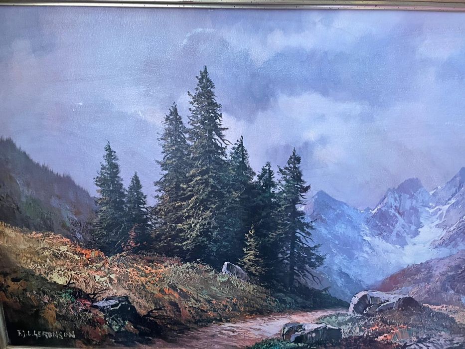 Vand tablou pictat pe lemn