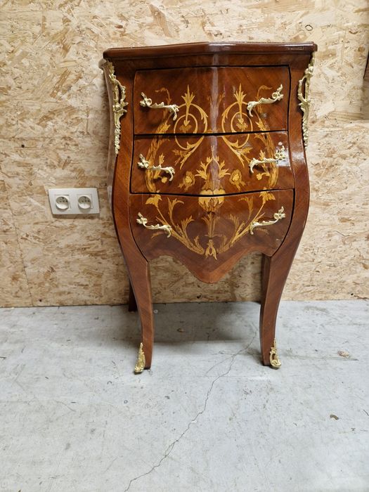 Бароково шкафче с интарзия комод френско производство