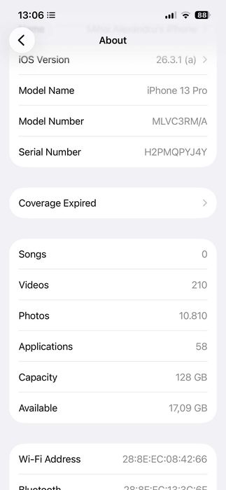 Iphone 13 PRO Gold Impecabil, 128GB, Baterie 84% tine toata ziua