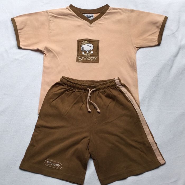 Tricou si pantaloni scurti Snoopy, baieti 4-5 ani,116 cm