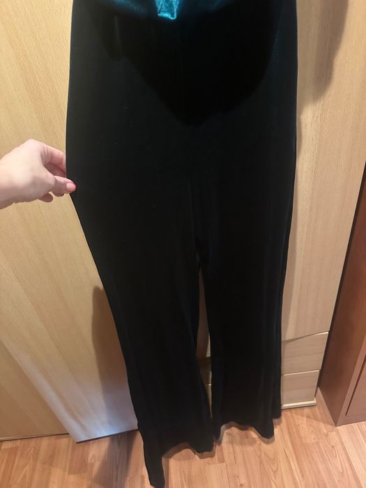 Кадифен зелен парти гащеризон XS