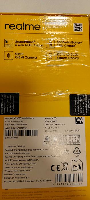 Realme 14 G5 256/8 Чисто нов