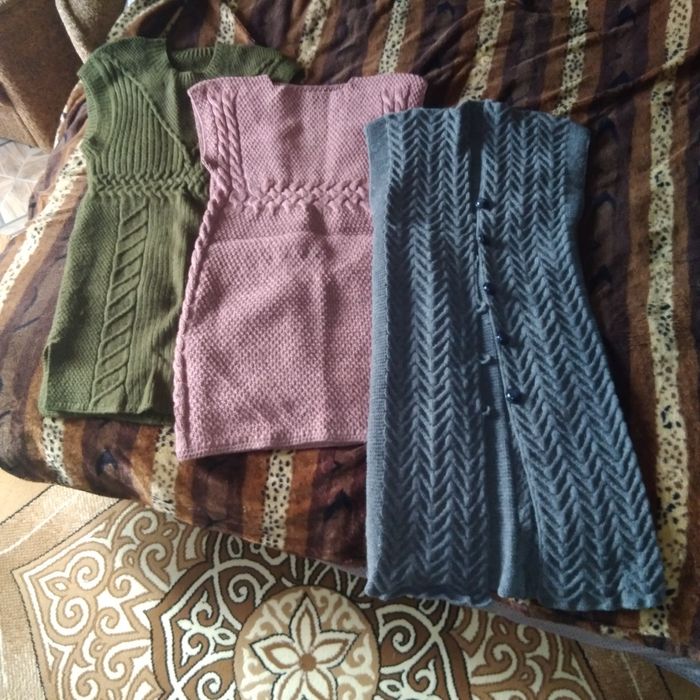 Жилеты ковты ручная вязка