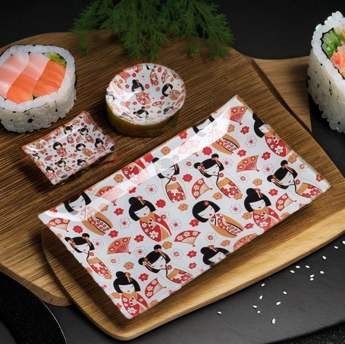 Продам Набор стеклянный для суши, циновку и набор палочек для суши