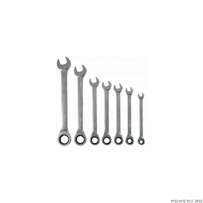 Set chei inelare articulate cu clichet 7 piese 8-19mm Verke