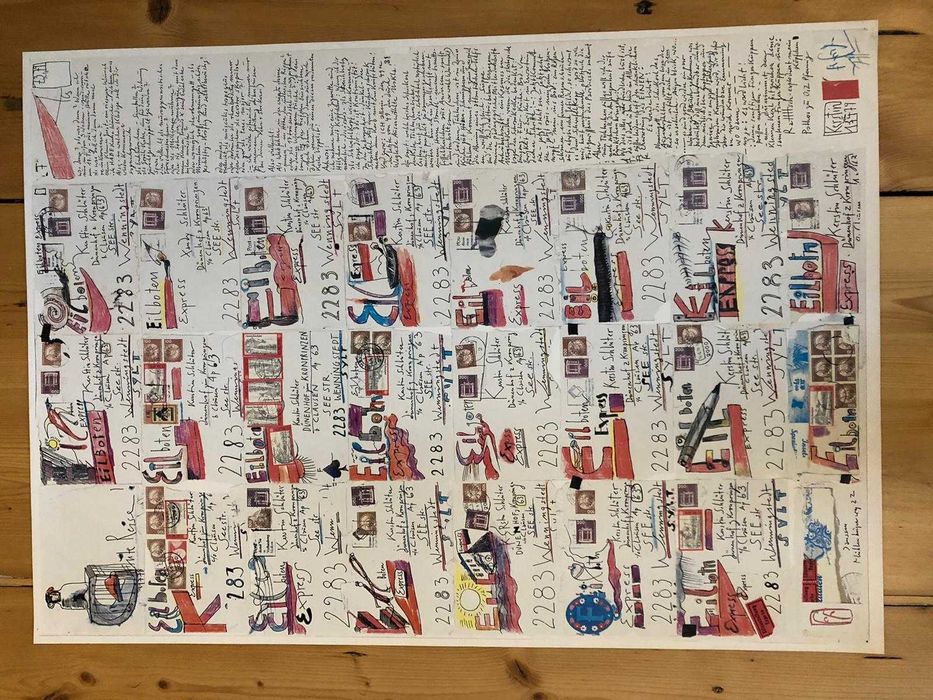 Horst Janssen print semnat colaj expozitional afis arta original 1979