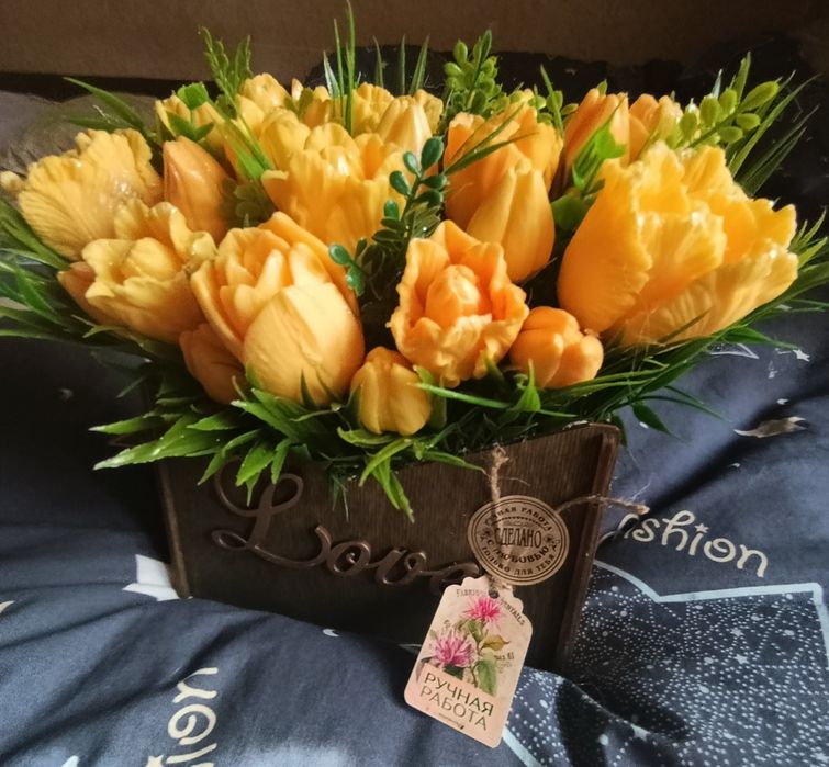 Очаровательные тюльпаны из мыла!!!