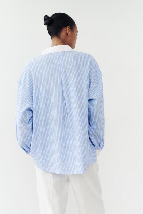 Рубашка Zara из льна, б/у, р. М