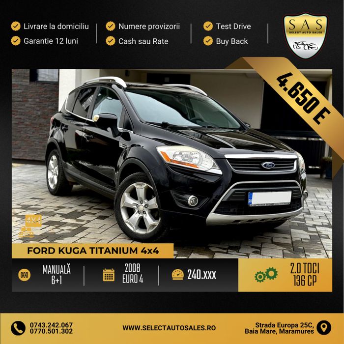 Ford kuga 4x4 Titanium / 2.0 Diesel / Cash sau rate / Inmatriculat