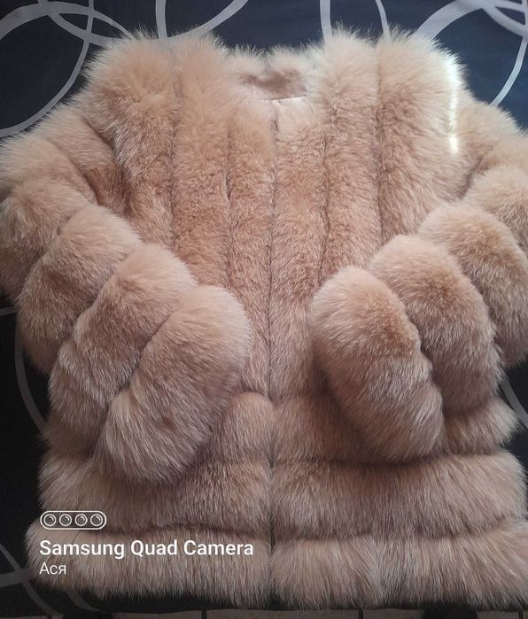 Дамско палто естествен косъм,уникален модел-Турция