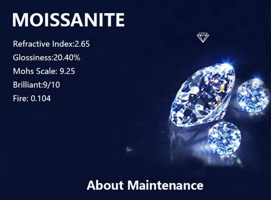 S925 Сребро / Сребърни обеци с камък Мойсанит 1ct ( карат ) - Диамант