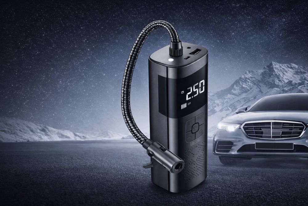 Продам новый компрессор-фонарь для автомобиля