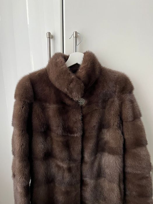 Haina blana vizon naturala m/l