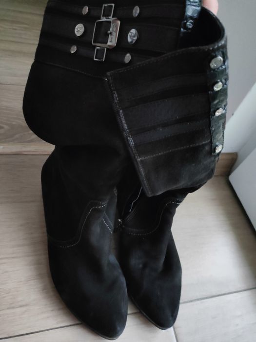 Дамски ботуши естествен велур 40