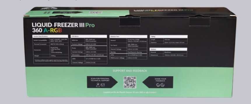 Cooler ARCTIC Liquid Freezer III Pro 360 A-RGB negru