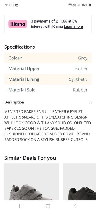 Adidasi barbati 41 Ted Baker London