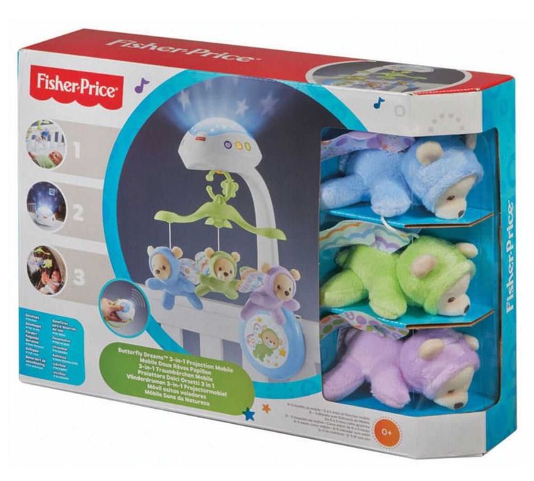 Музикална въртележка с проектор Fisher-Price Butterfly Dreams 3-в-1