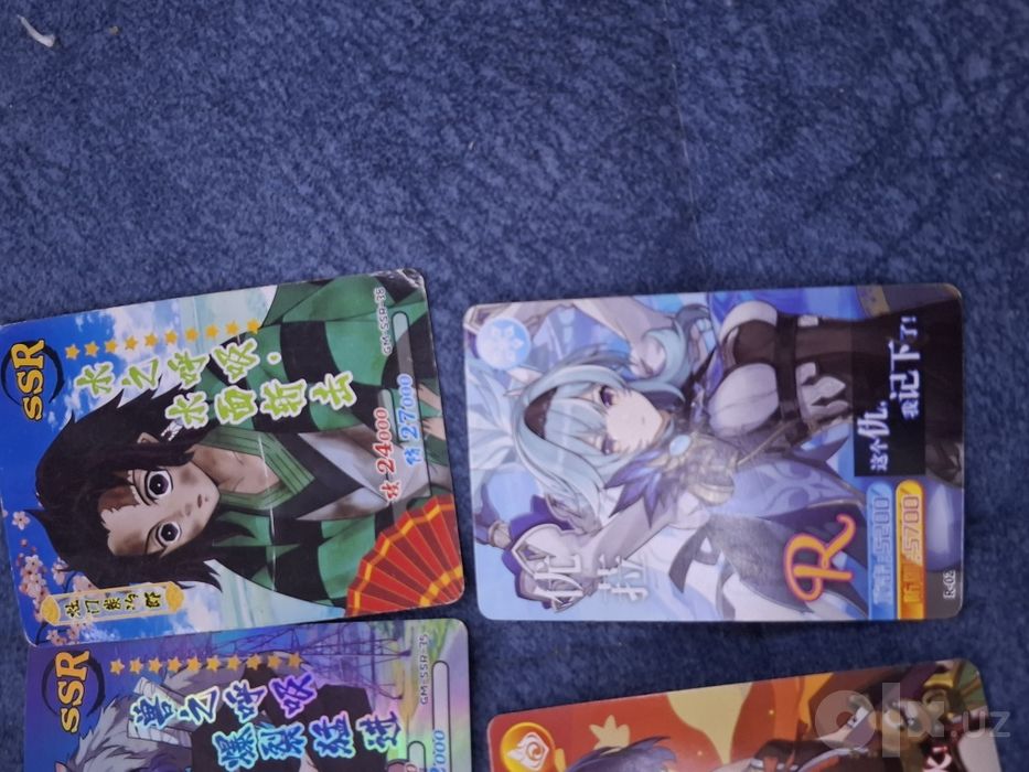 Карточки Demon Slayer, My Little Pony, Genshin Impact, Winx и Pokemon