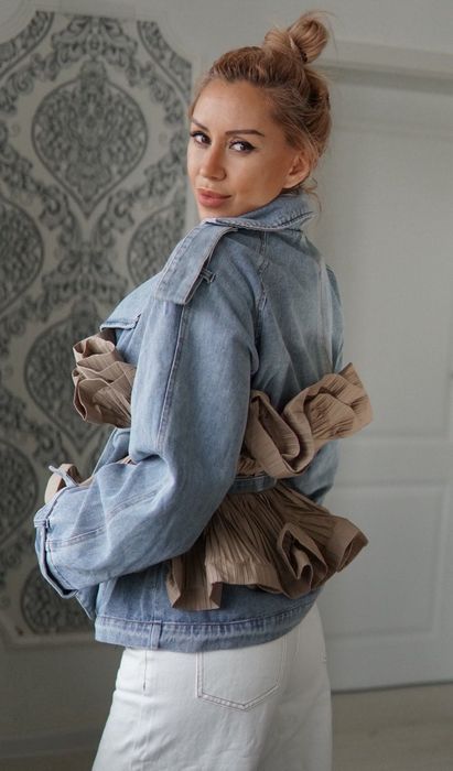 Дамско дънково яке