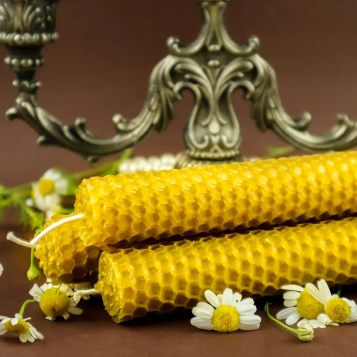Lumânări din ceară naturală de albine