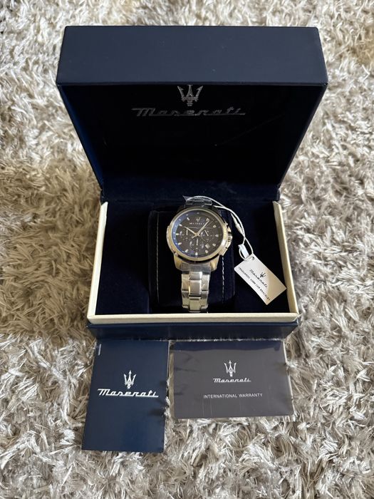 Ceas argint,44mm,Maserati