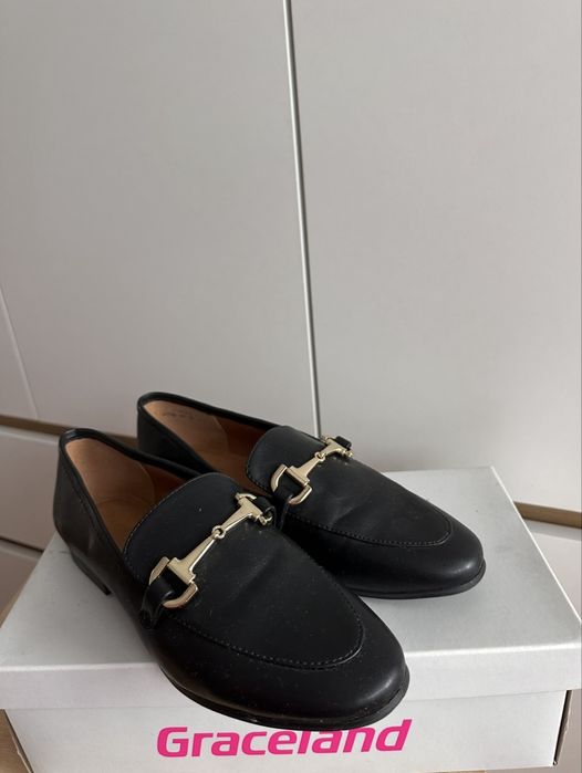 дамски черни мокасини