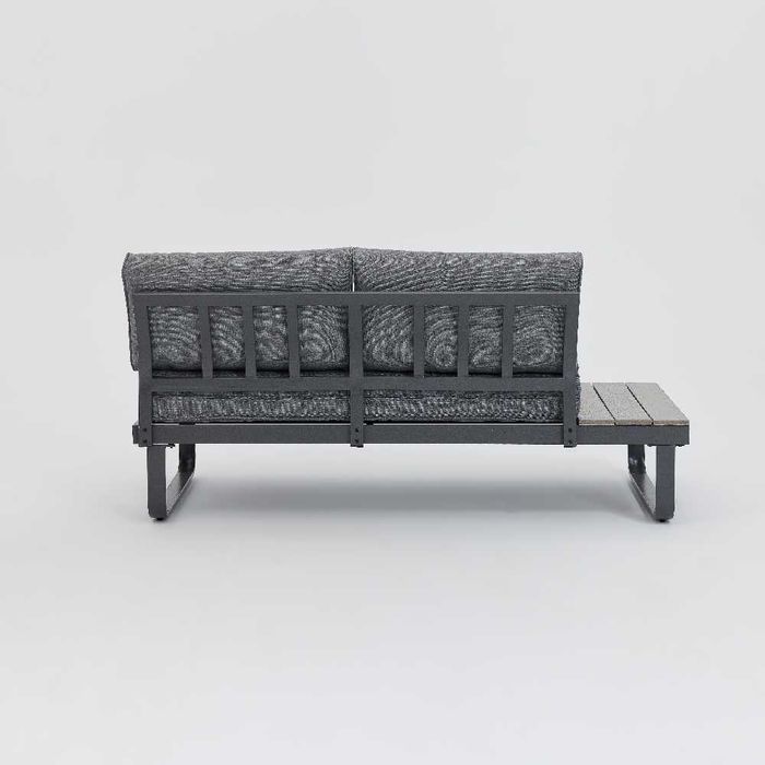 Set de colțar terasa Happy Home HGS53-GRA, 4 piese, cu perne de șezut gri